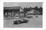 Aston Martin, Austin Ulster TT car and Austin 7, BARC meeting, Brooklands, Surrey, 1933 by Bill Brunell