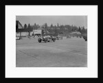 Two Bugatti Type 37s and an MG racing at Brooklands, Surrey, 1930s by Bill Brunell