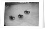 Two Austin 7s and an unidentified car racing at a BARC meeting, Brooklands, Surrey, 1931 by Bill Brunell
