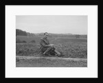 British racing driver Charles Mortimer and his pet dachshund, c1930s by Bill Brunell