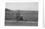 British racing driver Charles Mortimer and his pet dachshund, c1930s by Bill Brunell