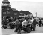 ERA and Charles Mortimer's Bugatti Type 35B at Brooklands, Surrey, 1939 by Bill Brunell