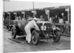 Studebaker of A Hollidge and GAW Laird in the pits at the JCC Double Twelve Race, Brooklands, 1929 by Bill Brunell