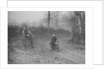 Woman riding a Royal Enfield motorcycle in the Gloucester Trial, c1930s by Bill Brunell