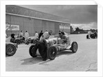 Cars of George Harvey-Noble, Charles Goodacre and Bert Hadley, BRDC 500 Mile Race, Brooklands, 1937 by Bill Brunell