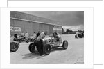 Cars of George Harvey-Noble, Charles Goodacre and Bert Hadley, BRDC 500 Mile Race, Brooklands, 1937 by Bill Brunell