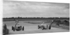Two MGs racing at Brooklands, Surrey, c1930s by Bill Brunell