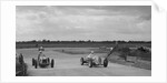 Two MGs racing at Brooklands, Surrey, c1930s by Bill Brunell