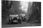 SD Marr's Tracta open sports and R Peaty's Singer open 4-seater at the JCC Half-Day Trial, 1930 by Bill Brunell