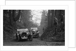 SD Marr's Tracta open sports and R Peaty's Singer open 4-seater at the JCC Half-Day Trial, 1930 by Bill Brunell