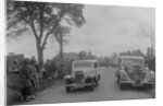 Austin sports saloon of Mrs MS Flewitt and Rolls-Royce saloon at the RSAC Scottish Rally, 1934 by Bill Brunell