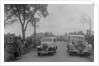 Austin sports saloon of Mrs MS Flewitt and Rolls-Royce saloon at the RSAC Scottish Rally, 1934 by Bill Brunell
