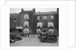 Cars parked outside the Fleece Hotel, Thirsk, Yorkshire, Ilkley & District Motor Club Trial, 1930s by Bill Brunell