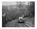 Standard Nine saloon of Mrs M Vaughan competing in the Sunbac Colmore Trial, Gloucestershire, 1933 by Bill Brunell