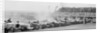 Cars at the start of a BARC race, Brooklands, 1930 by Bill Brunell