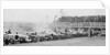 Cars at the start of a BARC race, Brooklands, 1930 by Bill Brunell