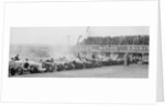 Cars at the start of a BARC race, Brooklands, 1930 by Bill Brunell