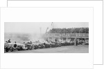 Cars at the start of a BARC race, Brooklands, 1930 by Bill Brunell