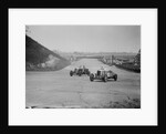 Bentley of Major H Butler and Lea-Francis Hyper racing at a BARC meeting, Brooklands, 1930 by Bill Brunell