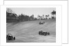 Bentley of Major H Butler and Sunbeam of BO Davis racing at a BARC meeting, Brooklands, 1930 by Bill Brunell