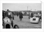 Marendaz Special of AC Hess and Bugatti Type 35 of O Bertram at a BARC meeting, Brooklands, 1930 by Bill Brunell