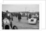 Marendaz Special of AC Hess and Bugatti Type 35 of O Bertram at a BARC meeting, Brooklands, 1930 by Bill Brunell