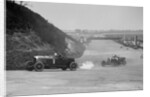 Bentley of Tim Birkin and Austro-Daimler of Edgar Fronteras, BARC meeting, Brooklands, 1930 by Bill Brunell