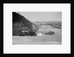 Bentley of Tim Birkin and Austro-Daimler of Edgar Fronteras, BARC meeting, Brooklands, 1930 by Bill Brunell