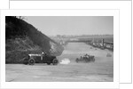 Bentley of Tim Birkin and Austro-Daimler of Edgar Fronteras, BARC meeting, Brooklands, 1930 by Bill Brunell