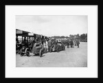 Bugatti Special 1 and Gwynne Special in the pits at a BARC meeting, Brooklands, 1933 by Bill Brunell