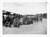 Bugatti Special 1 and Gwynne Special in the pits at a BARC meeting, Brooklands, 1933 by Bill Brunell