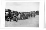 Bugatti Special 1 and Gwynne Special in the pits at a BARC meeting, Brooklands, 1933 by Bill Brunell
