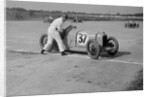 Charles Martin restarting his Amilcar after skidding, JCC 200 Mile Race, Brooklands, 1926 by Bill Brunell