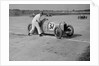 Charles Martin restarting his Amilcar after skidding, JCC 200 Mile Race, Brooklands, 1926 by Bill Brunell