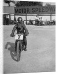 A rider at Lea Bridge speedway circuit, Leyton, London, 1928 by Bill Brunell