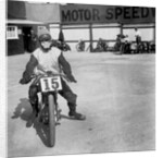 A rider at Lea Bridge speedway circuit, Leyton, London, 1928 by Bill Brunell