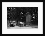 Calthorpe and Morris passing the Four Shire Stone, near Broadway, Worcestershire, c1920s by Bill Brunell