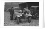 AES Curtis looking under the bonnet of his HRG at the RAC Rally, 1939 by Bill Brunell