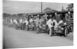Triumph and Riley cars in the pits at the RAC TT Race, Ards Circuit, Belfast, 1929 by Bill Brunell