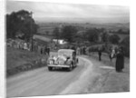 Jaguar SS saloon of DS Hand competing in the South Wales Auto Club Welsh Rally, 1937 by Bill Brunell
