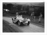 Jaguar SS 100 of Mrs V Hetherington competing in the South Wales Auto Club Welsh Rally, 1937 by Bill Brunell