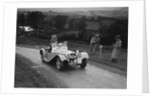 Jaguar SS 100 of Mrs V Hetherington competing in the South Wales Auto Club Welsh Rally, 1937 by Bill Brunell