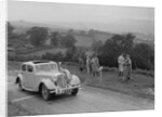 Jaguar SS saloon of N Howfield competing in the South Wales Auto Club Welsh Rally, 1937 by Bill Brunell