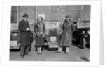 SA Crabtree and Kitty Brunell beside their Crossley cars at the RAC Rally, 1932 by Bill Brunell