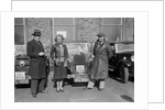 SA Crabtree and Kitty Brunell beside their Crossley cars at the RAC Rally, 1932 by Bill Brunell
