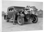 Kitty Brunell looking under the bonnet of a Talbot 14/45 sportsman's coupe, c1928 by Bill Brunell