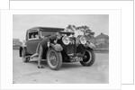 Kitty Brunell looking under the bonnet of a Talbot 14/45 sportsman's coupe, c1928 by Bill Brunell