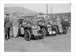 Three MG C type Midgets at the RAC TT Race, Ards Circuit, Belfast, 1932 by Bill Brunell