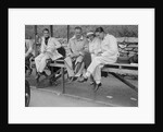 Cyril Paul (centre) and other drivers at the RAC TT Race, Ards Circuit, Belfast, 1932 by Bill Brunell