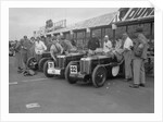 Three MG C type Midgets in the pits at the RAC TT Race, Ards Circuit, Belfast, 1932 by Bill Brunell